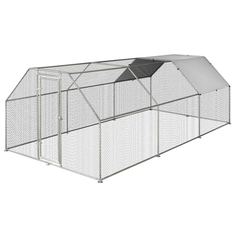 Pollaio Gabbia per Galline da Esterno 280x570x195 cm in Metallo 