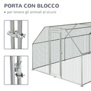 Pollaio Gabbia per Galline da Esterno 280x570x195 cm in Metallo 