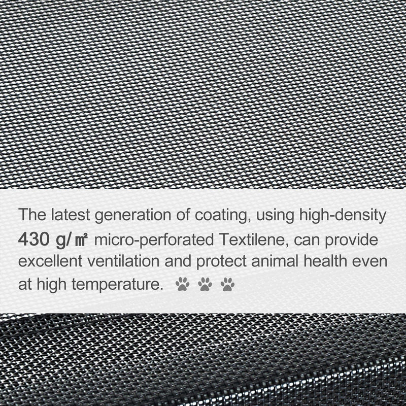 Brandina Portatile per Cani 89x58x20 cm Fino a 18Kg in Metallo e Tessuto a Rete Nero