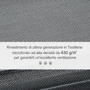 Brandina Portatile per Cani 110x80x20 cm Fino a 22Kg in Metallo e Tessuto a Rete Nero