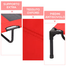 Brandina Portatile per Cani 78x68x20 cm Fino a 18Kg in Metallo e Tessuto Oxford Rosso