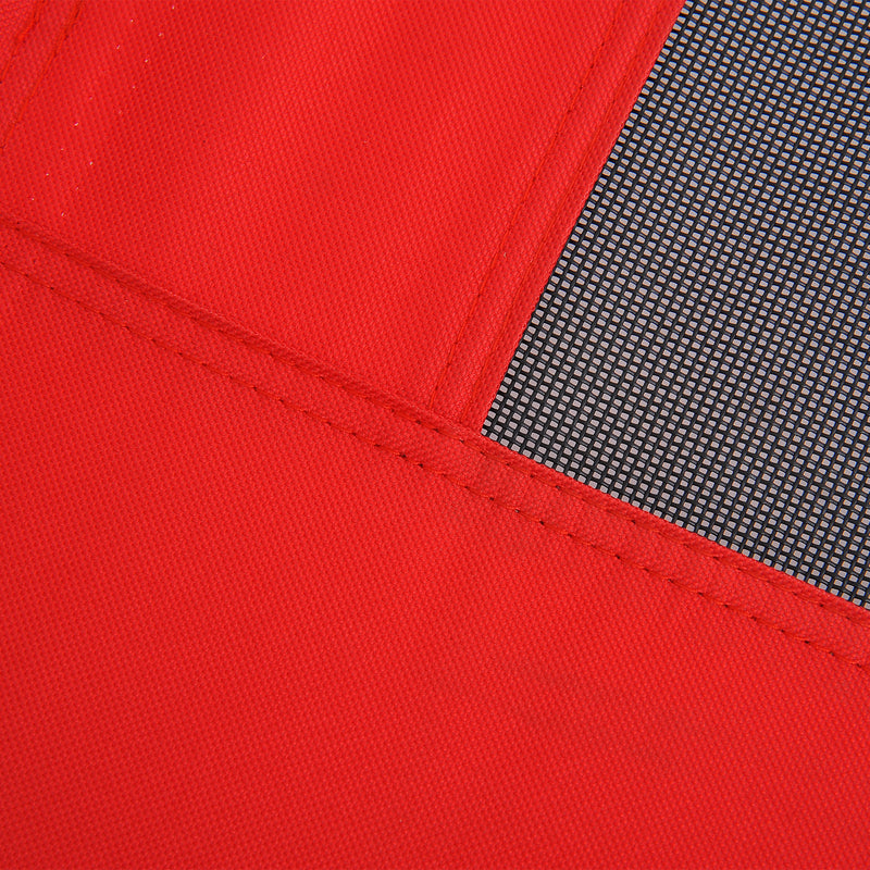 Brandina Portatile per Cani 78x68x20 cm Fino a 18Kg in Metallo e Tessuto Oxford Rosso