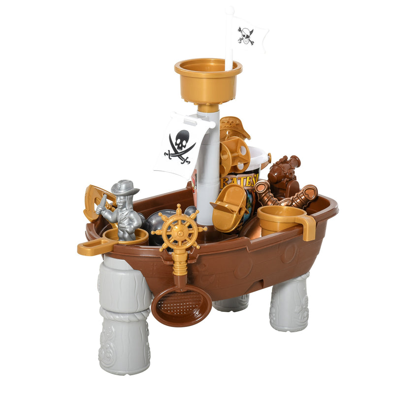 Nave dei Pirati Giocattolo per Bambini 45,5x30x57,5 cm 26 Pezzi da Spiaggia Mare