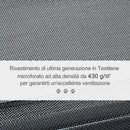 Brandina Portatile per Cani 110x80x20 cm Fino a 31,8Kg in Metallo e Tessuto a Rete Nero