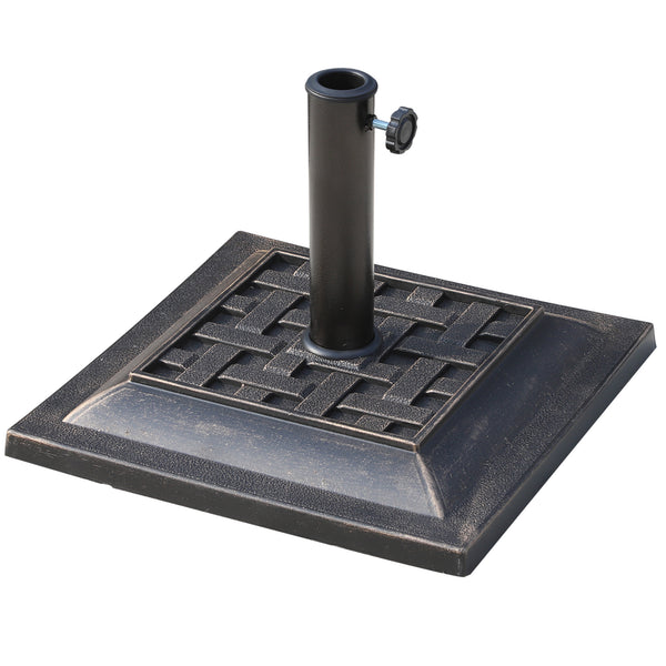 acquista Socle pour Parasol de Jardin 44x44x32 cm en Résine et Acier Noir