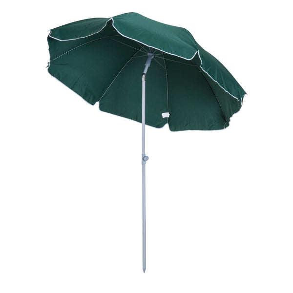 online Parasol de Jardin en Métal Ø2,2m avec Toit Inclinable Vert Foncé