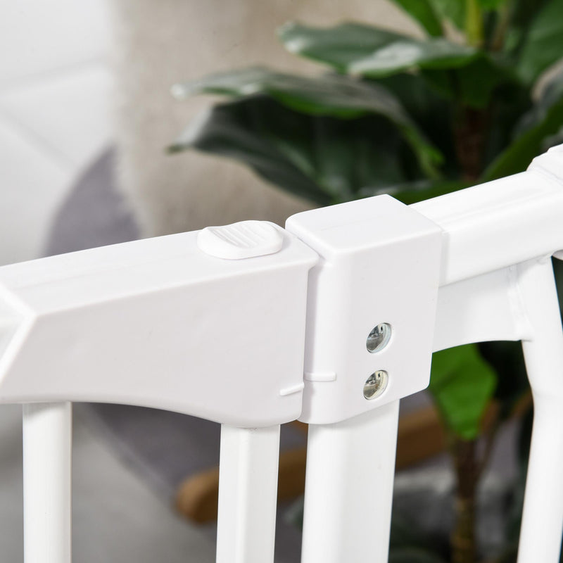 Cancelletto Bambini Barriera di Protezione 71x72,5 cm in Metallo Bianco