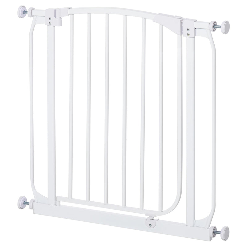 Cancelletto Bambini Barriera di Protezione 71x72,5 cm in Metallo Bianco