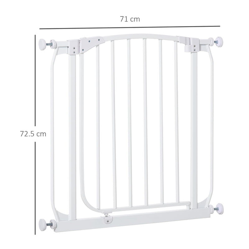 Cancelletto Bambini Barriera di Protezione 71x72,5 cm in Metallo Bianco