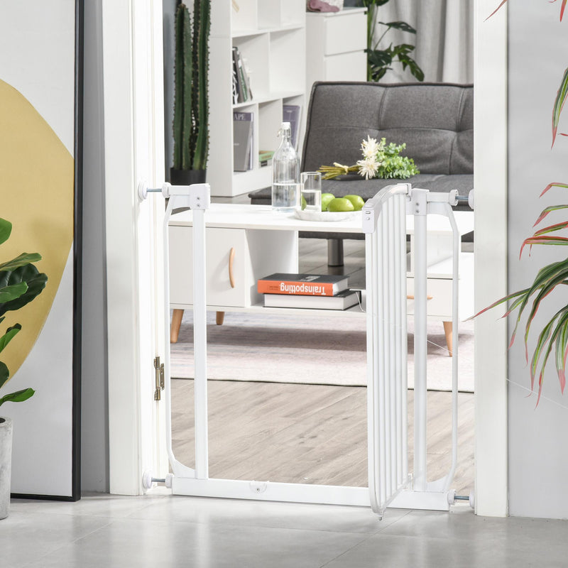 Cancelletto Bambini Barriera di Protezione 71x72,5 cm in Metallo Bianco