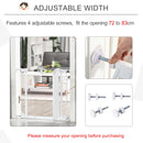 Cancelletto Bambini Barriera di Protezione 71x72,5 cm in Metallo Bianco