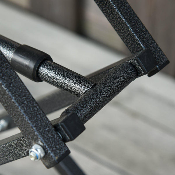 online Table de Jardin Pliante 64x46x34-64 cm Hauteur Réglable Noir et Blanc