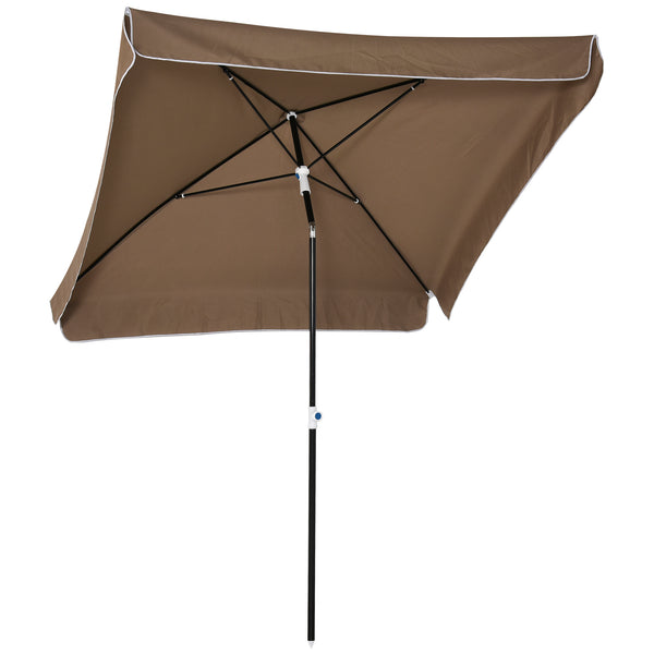 Parasol de jardin 2x2m en métal marron et polyester sconto