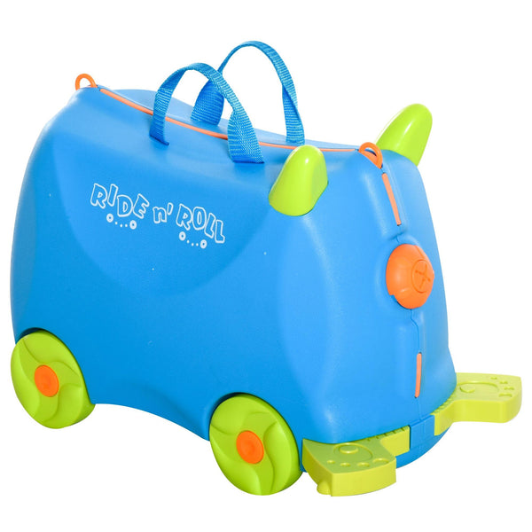 online Valise Trolley Bleu Clair Ride-on Bagage à Main pour Enfants 4 Roues