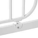 Cancelletto Bambini Barriera di Protezione 96x72,5 cm in Metallo Bianco