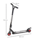 Monopattino 2 Ruote Pieghevole in Alluminio Nero