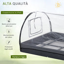 Mini Serra da Giardino Balcone 120x79x53 cm in PVC Trasparente