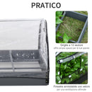 Mini Serra da Giardino Balcone 120x79x53 cm in PVC Trasparente