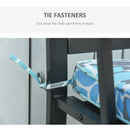 Set 2 Cuscini per Dondolo e Panchine 120x50x5 cm in Poliestere Azzurri