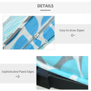 Set 2 Cuscini per Dondolo e Panchine 120x50x5 cm in Poliestere Azzurri