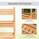 Portapiante Modulare 3 Livelli 50,8x22,8x40,6 cm in Legno di Abete Giallo