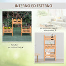 Portapiante Modulare 3 Livelli 50,8x22,8x40,6 cm in Legno di Abete Giallo