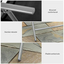 Sedia da Giardino Pieghevole 65x55x107 cm in Alluminio e Textilene Nera