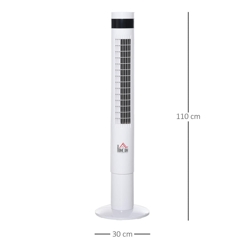 Ventilatore a Colonna Ø30x110 cm 3 Velocità Bianco