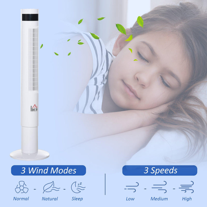 Ventilatore a Colonna Ø30x110 cm 3 Velocità Bianco