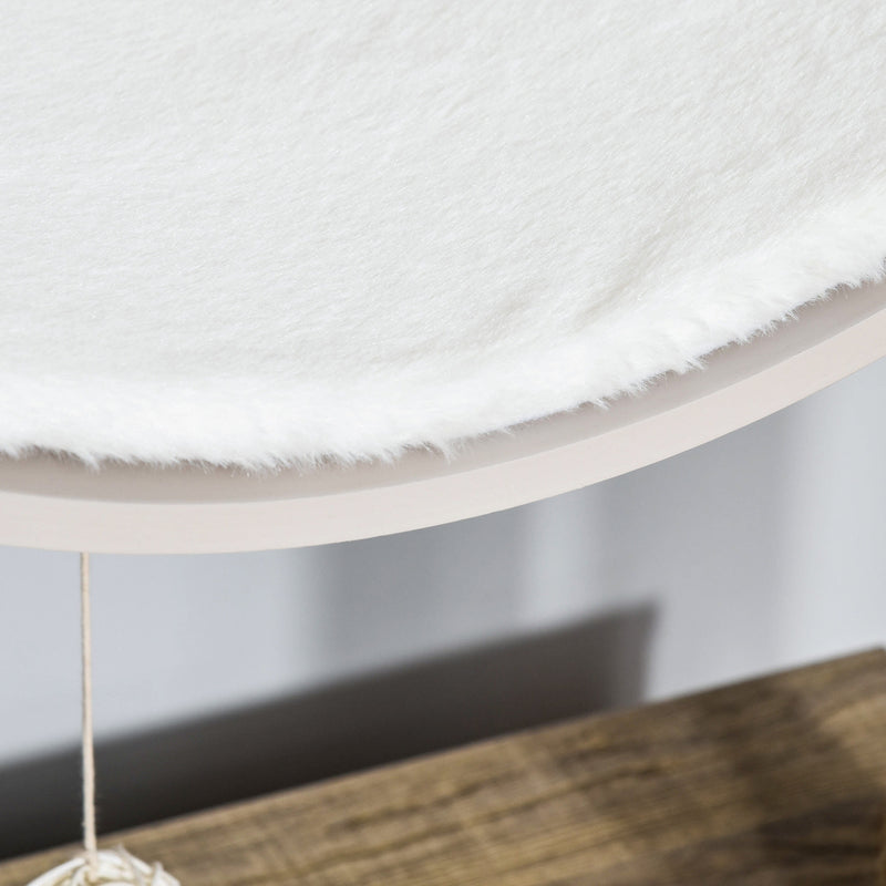 Albero Tiragraffi per Gatti 60x37x74 cm con Cuccia in Legno Marrone Chiaro