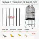 Voliera Gabbia per Uccelli 51x51x137 cm in Acciaio e Legno Nera