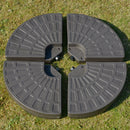 Base per Ombrellone da Giardino Ø100x10,5 cm in HDPE Marrone