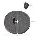 Base per Ombrellone da Giardino Ø100x10,5 cm in HDPE Marrone