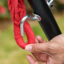 Amaca da Giardino Autoportante 285x118x110 cm in Acciaio e Cotone Multicolor