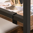 Appendiabiti Scarpiera per Ingresso 80x40x200 cm con Mensole in Metallo e Legno Marrone