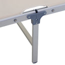 Lettino Prendisole Pieghevole da Giardino in Alluminio e Textilene Beige