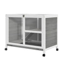 Conigliera da Esterno 2 Livelli 91,5x53,3x73 cm in Legno Grigio