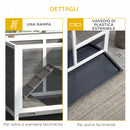 Conigliera da Esterno 2 Livelli 91,5x53,3x73 cm in Legno Grigio