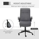 Sedia Poltrona Presidenziale da Ufficio in Tessuto Grigio