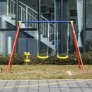 Altalena da Giardino 4 Posti 290x180x196 cm con Cavallina in Metallo