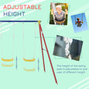 Altalena da Giardino 4 Posti 290x180x196 cm con Cavallina in Metallo