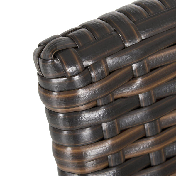 prezzo Lot de 4 chaises de jardin pliantes en acier et rotin marron