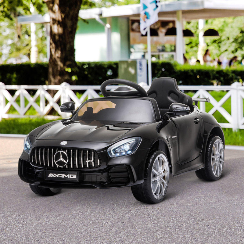 Macchina Elettrica per Bambini 12V con Licenza Mercedes GTR AMG Nera