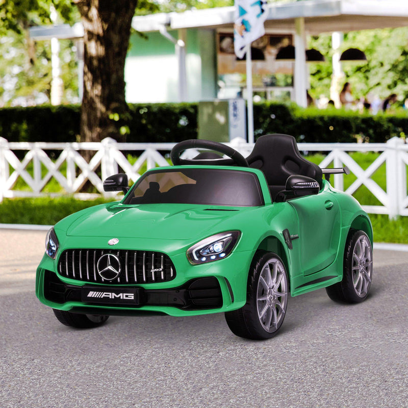 Macchina Elettrica per Bambini 12V con Licenza Mercedes GTR AMG Verde
