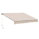 Tenda da Sole Avvolgibile a Parete 3x2,5m in Alluminio e Poliestre Beige
