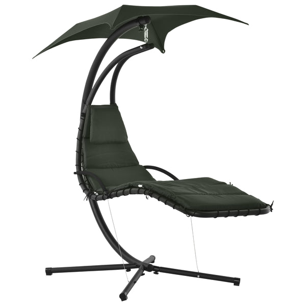 prezzo Fauteuil Suspendu à Bascule Relax Chaise Longue avec Toit Gris
