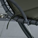 Sedia Dondolo Pensile Relax Chaise Longue con Tettuccio Grigio