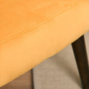 Poltrona Imbottita 79x66,5x79 cm in Tessuto Vellutato Giallo