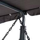 Dondolo 2 Posti da Giardino 160x117x173 cm in Acciaio e Poliestere Grigio