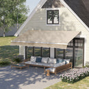 Tenda da Sole Avvolgibile a Parete 3,5x2,5m in Alluminio e Poliestre Beige